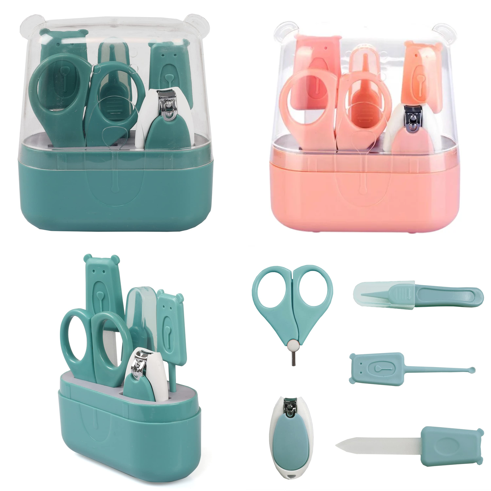 kit corta uñas para bebe estuche redondo
